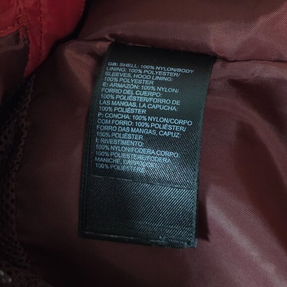 The North Face Resolve 2 Waterproof Mens Medium Long Sleeve Red Full Zip Jacket - Picture 6 of 9